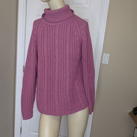 Vintage cable knit chunky pink sweater - Picture 10 of 10